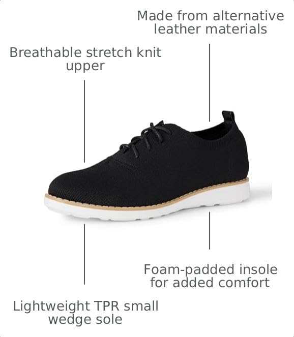 Amazon Essentials Women's Knit Oxford Dress Sneaker