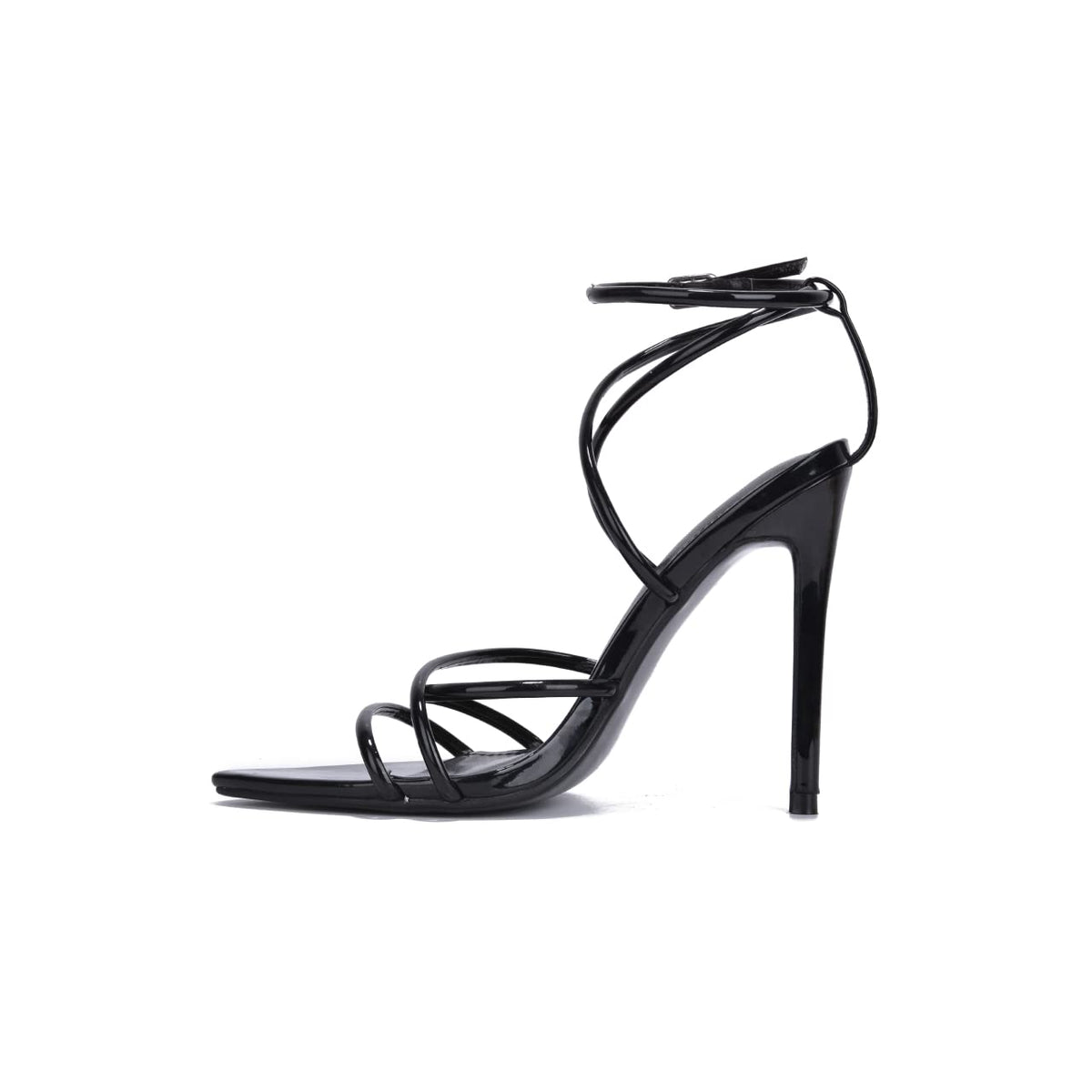 Cape Robbin Women's Strappy Pointy Open Toe Ankle Strap Stiletto Sandal-Ada