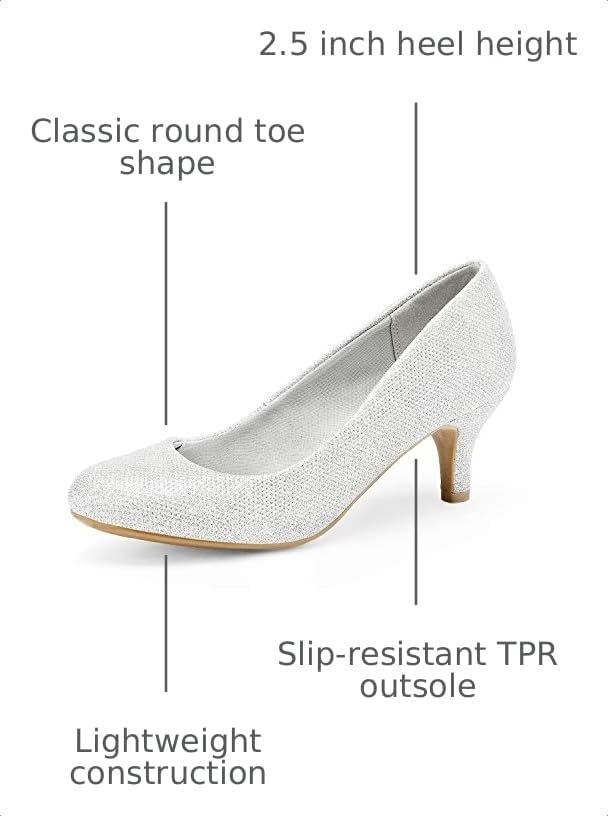 DREAM PAIRS Women's Comfortable Kitten Heels Pumps