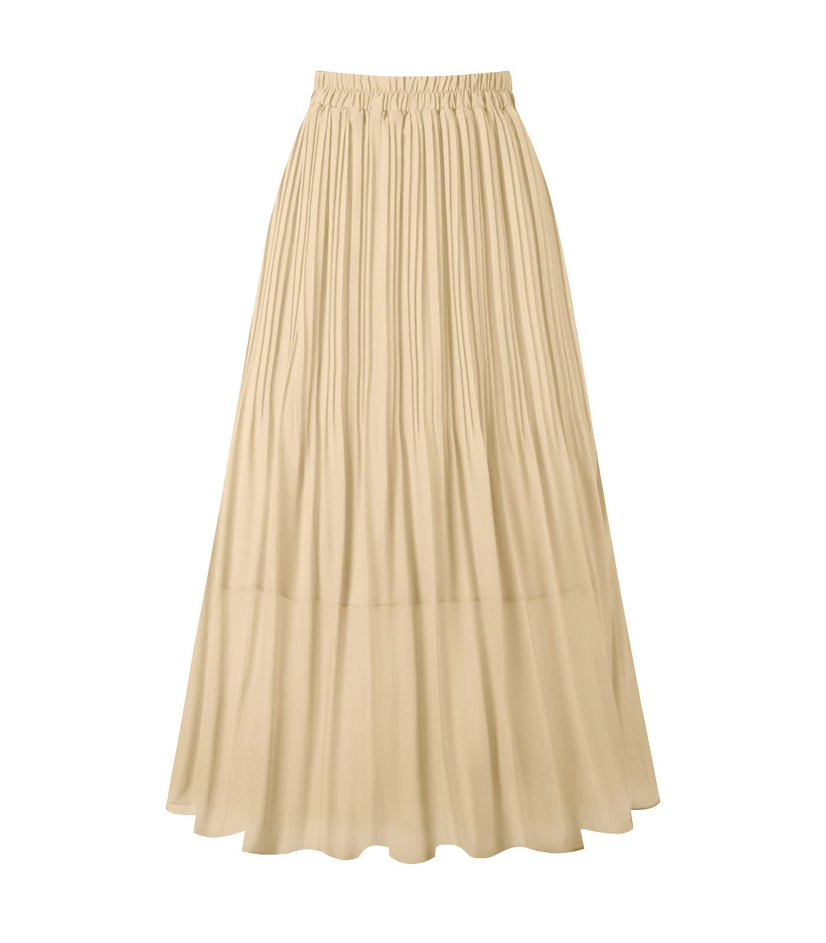 Kingfancy Women's Pleated Skirt A-Line Midi Skirts