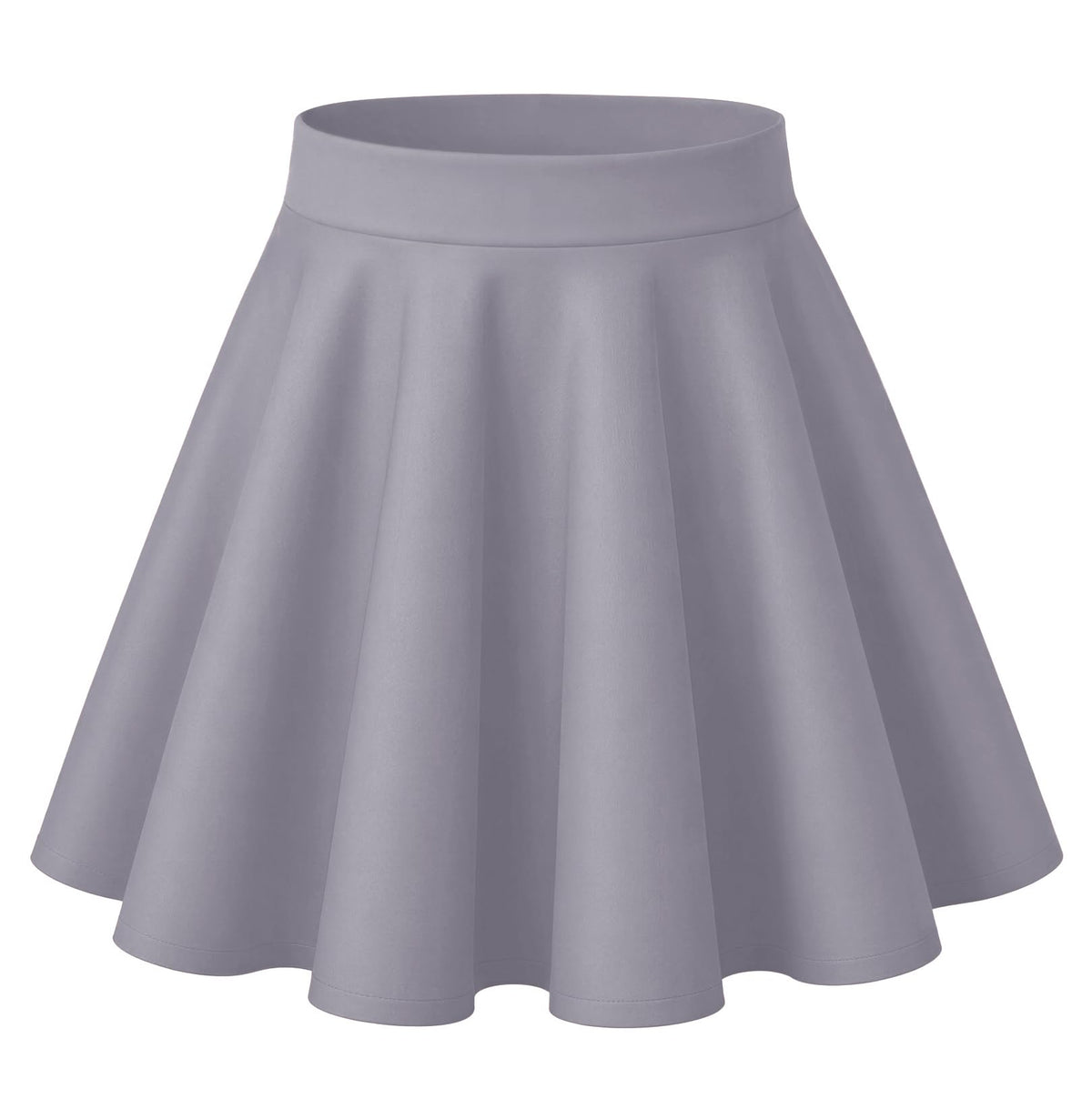 HOTOUCH Women's Skirt Casual Mini Skater Skirt Stretchy High Waist Flared Pleated A Line Basic Versatile Skirt