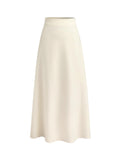 CIDER Womens High Waist Pleated Maxi Skirt