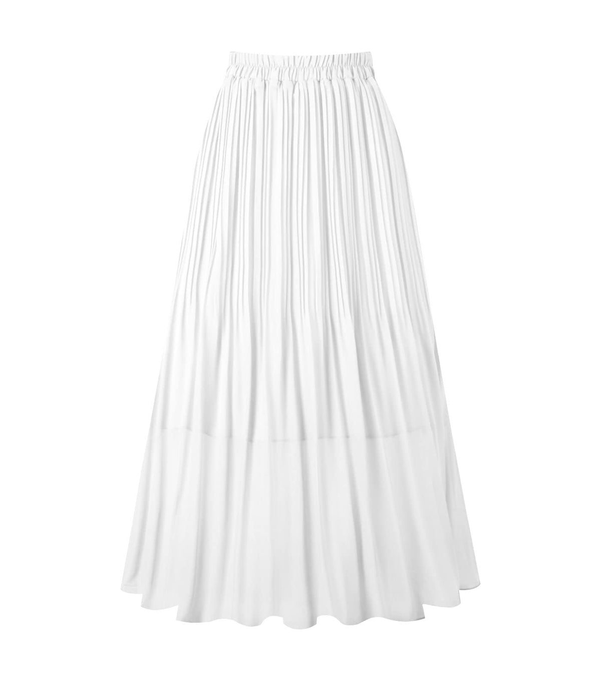 Kingfancy Women's Pleated Skirt A-Line Midi Skirts