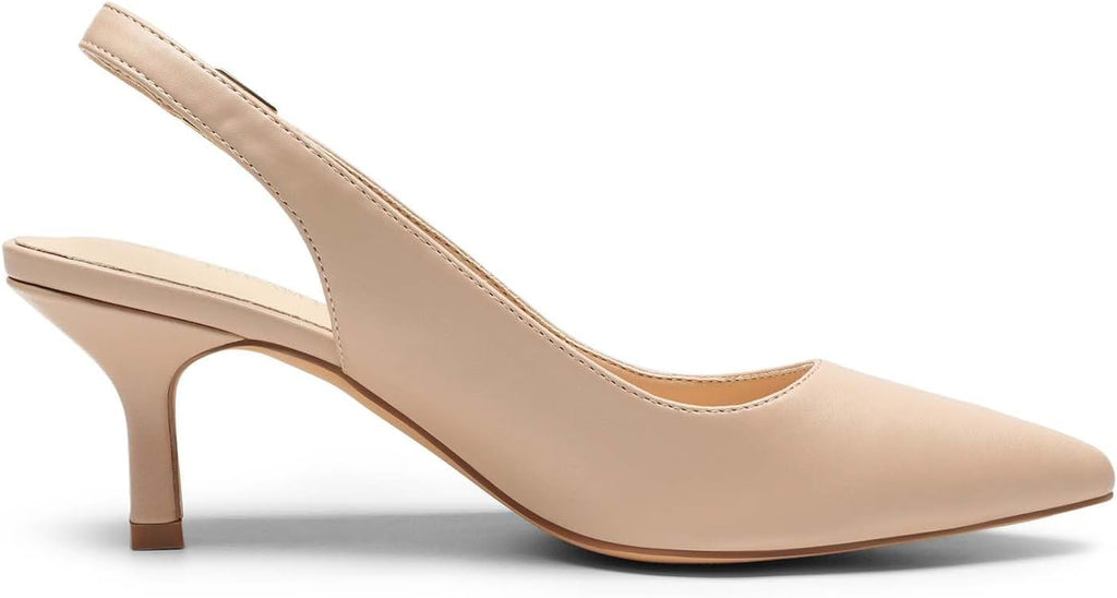 DREAM PAIRS Women's Kitten Slingback Heels Pumps