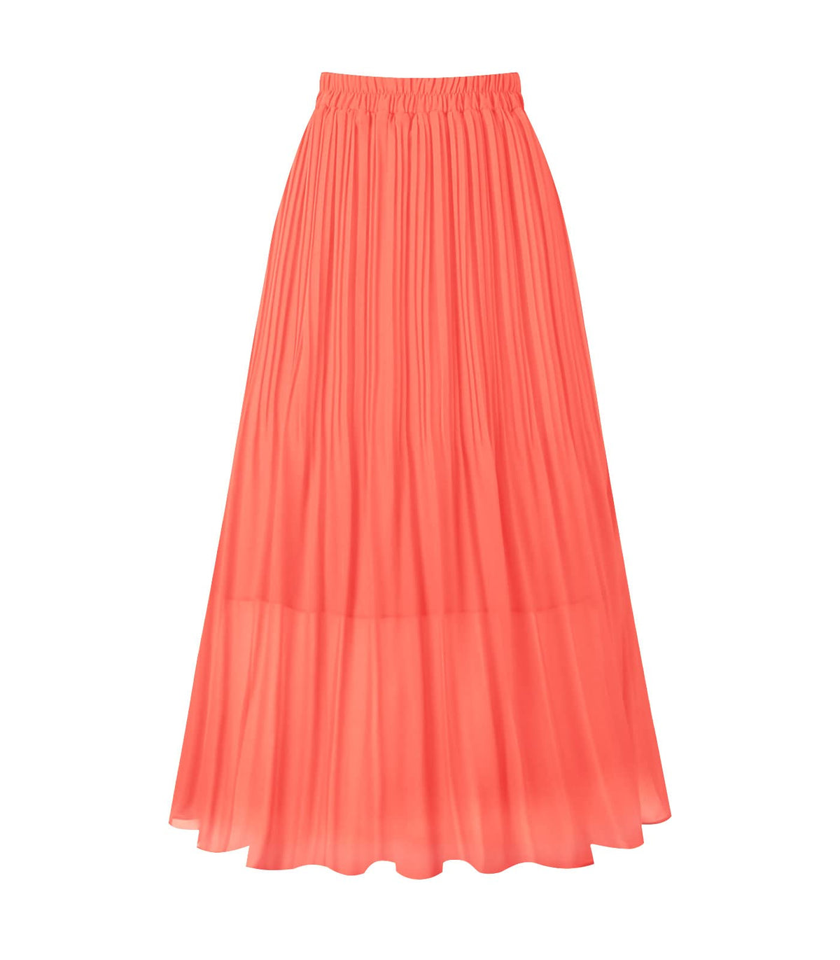 Kingfancy Women's Pleated Skirt A-Line Midi Skirts