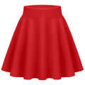 Zeagoo Women's Skirt Basic Mini Skater Skirt 2026 Summer Skirts Stretchable High Waist A-Line Party Club Skirts