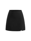CIDER Mini Skirt High Waist Split Party Basic A Line Skirt