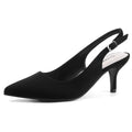 Greatonu Women's Kitten Heels Pointed Toe Slingback Dress Pumps Shoes