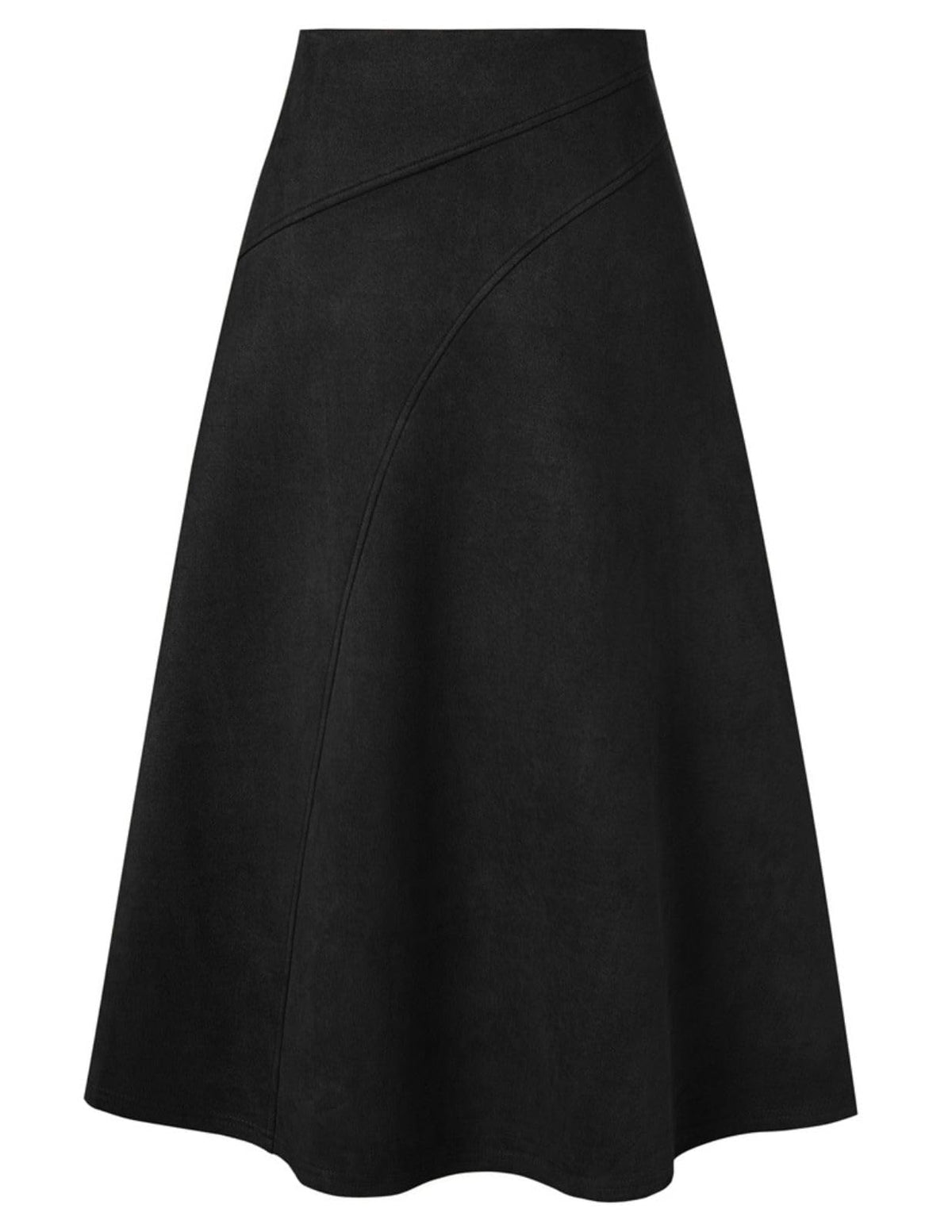2026 Women's Suede Skirts, High Waist A-Line Skirt, Fall Winter Midi Skirt
