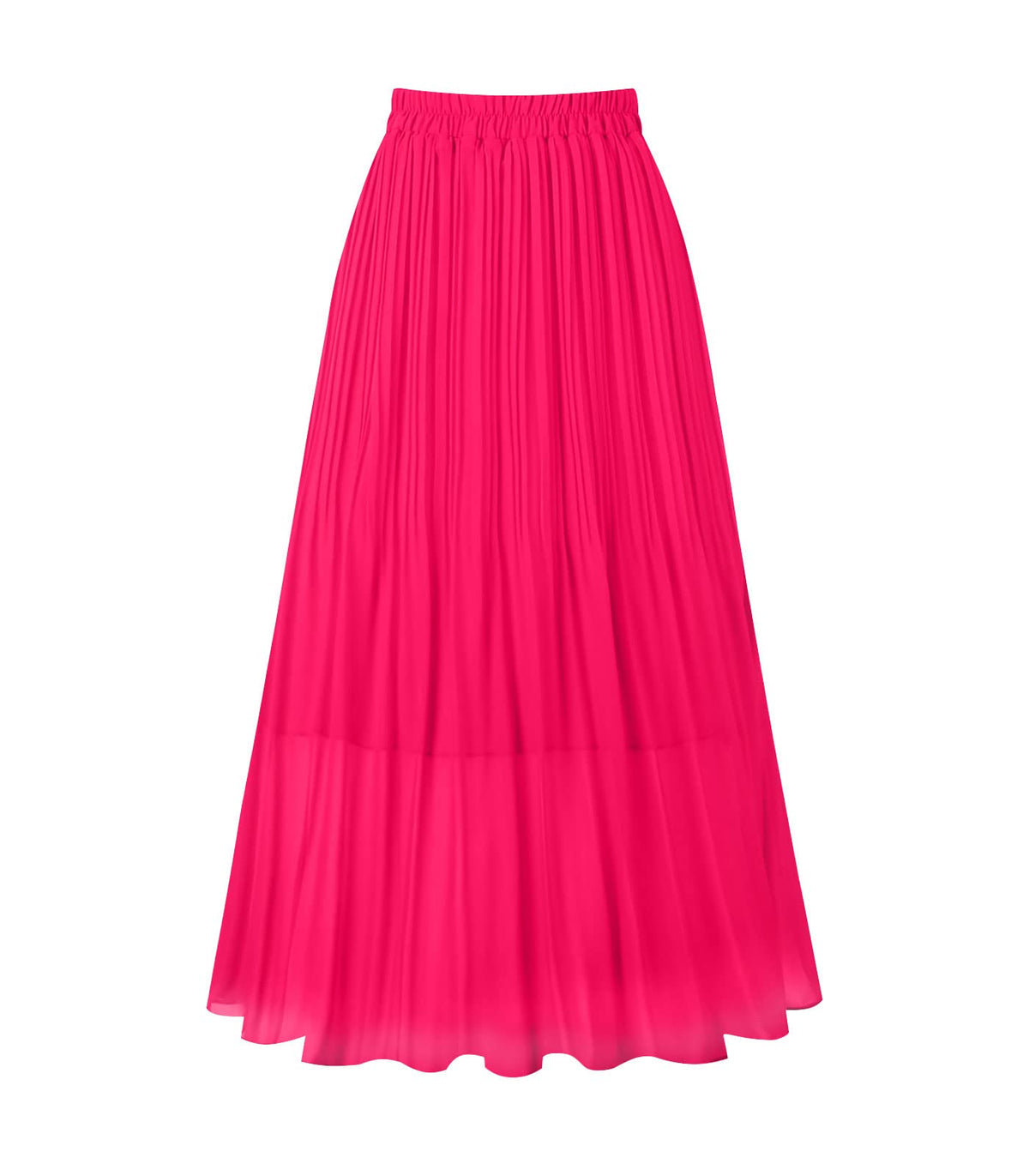 Kingfancy Women's Pleated Skirt A-Line Midi Skirts