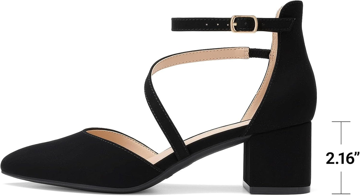 DREAM PAIRS Women's Dress Shoes Block Heels Pumps