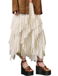 Women's Ruffle Maxi Skirt Long Flowy Layered Skirts Tiered Trendy Skirt
