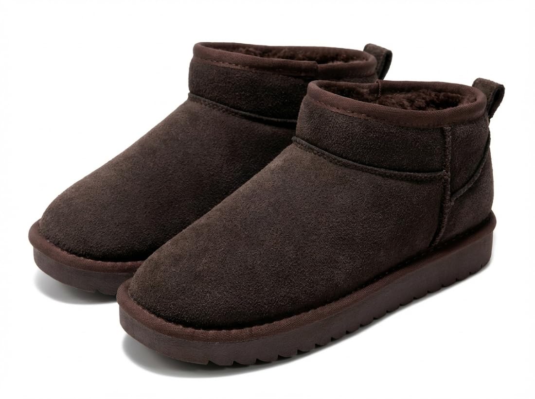 100% Genuine Leather Womens Boots Fur-Lined Booties Ankle Boots for Women