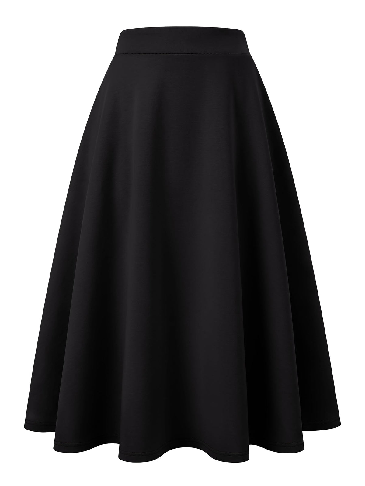 ANRABESS Women's A-Line Elastic High Waist Midi Skirts