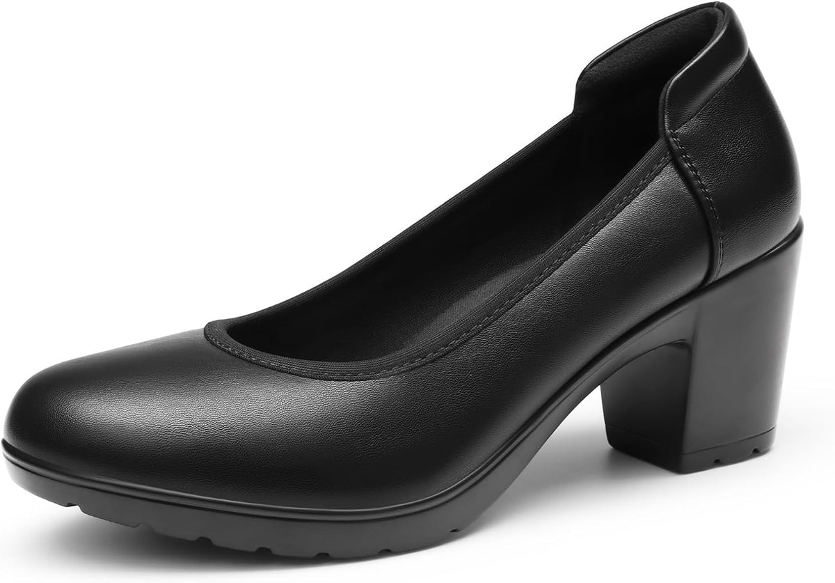 DREAM PAIRS Women's Chunky Round Toe Dress Shoes