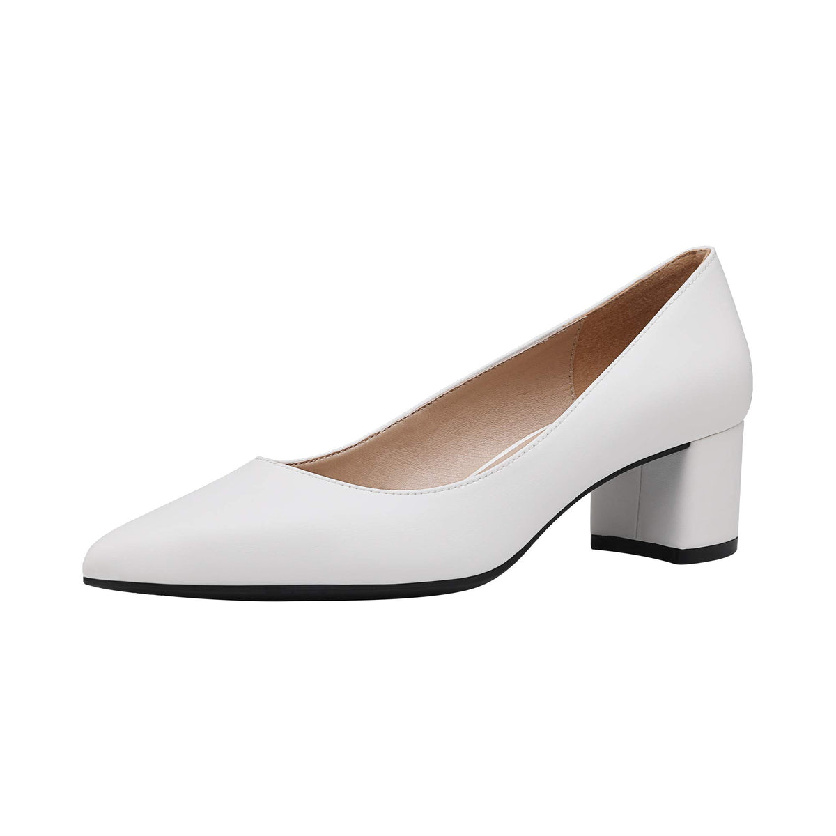 DREAM PAIRS Women's Chunky Low Block Heel Pumps
