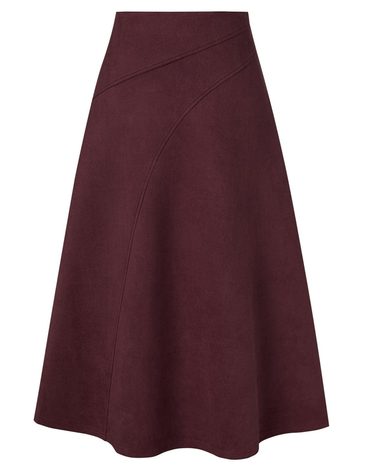 2026 Women's Suede Skirts, High Waist A-Line Skirt, Fall Winter Midi Skirt