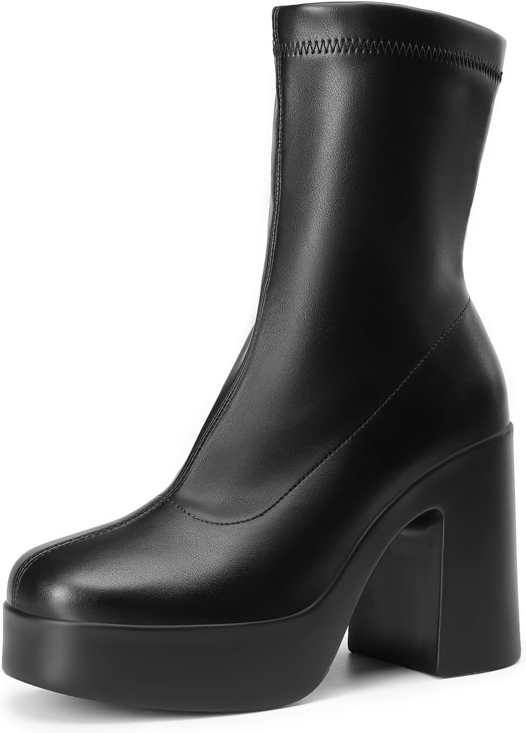 DREAM PAIRS Women's Gogo Ankle Boots Platform Shoes