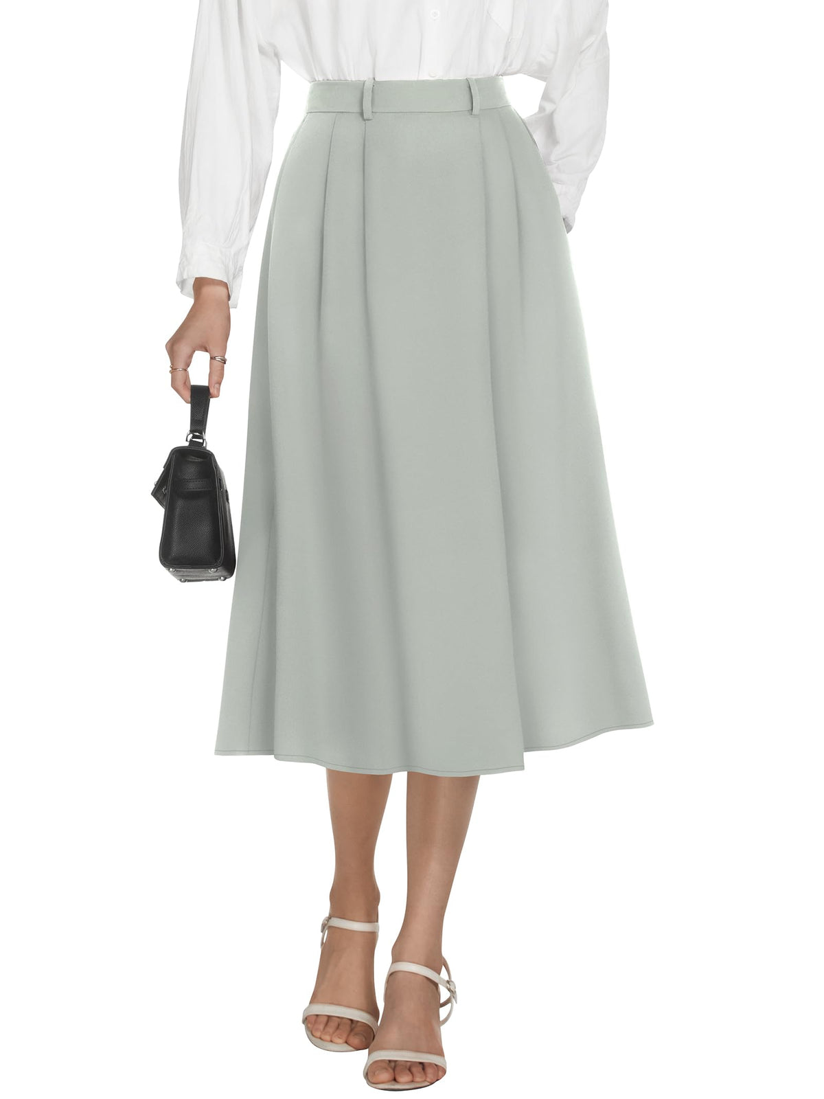 Casly Lamiit A-Line Midi Skirts for Women Business Skirt