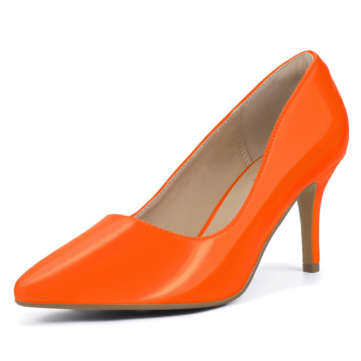 IDIFU High Closed Toe Heels Women's Pumps Pointed Stiletto Dress Shoes