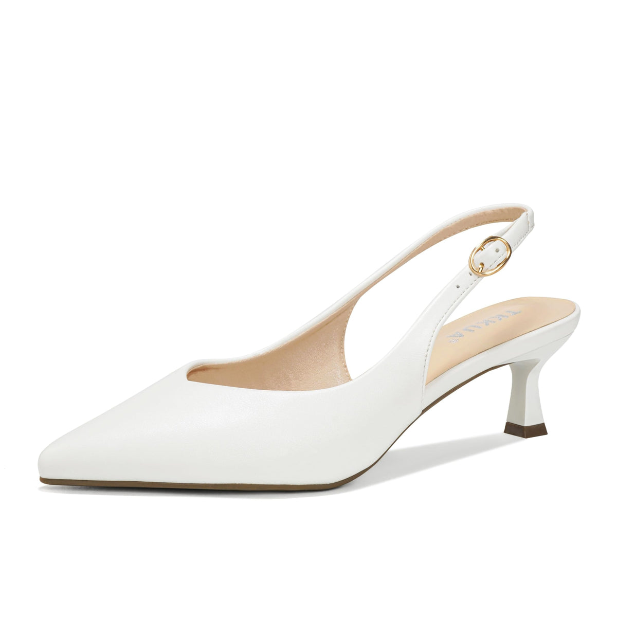 Women's Pointed Toe Kitten Heels, 2 Inch Slingback Pumps