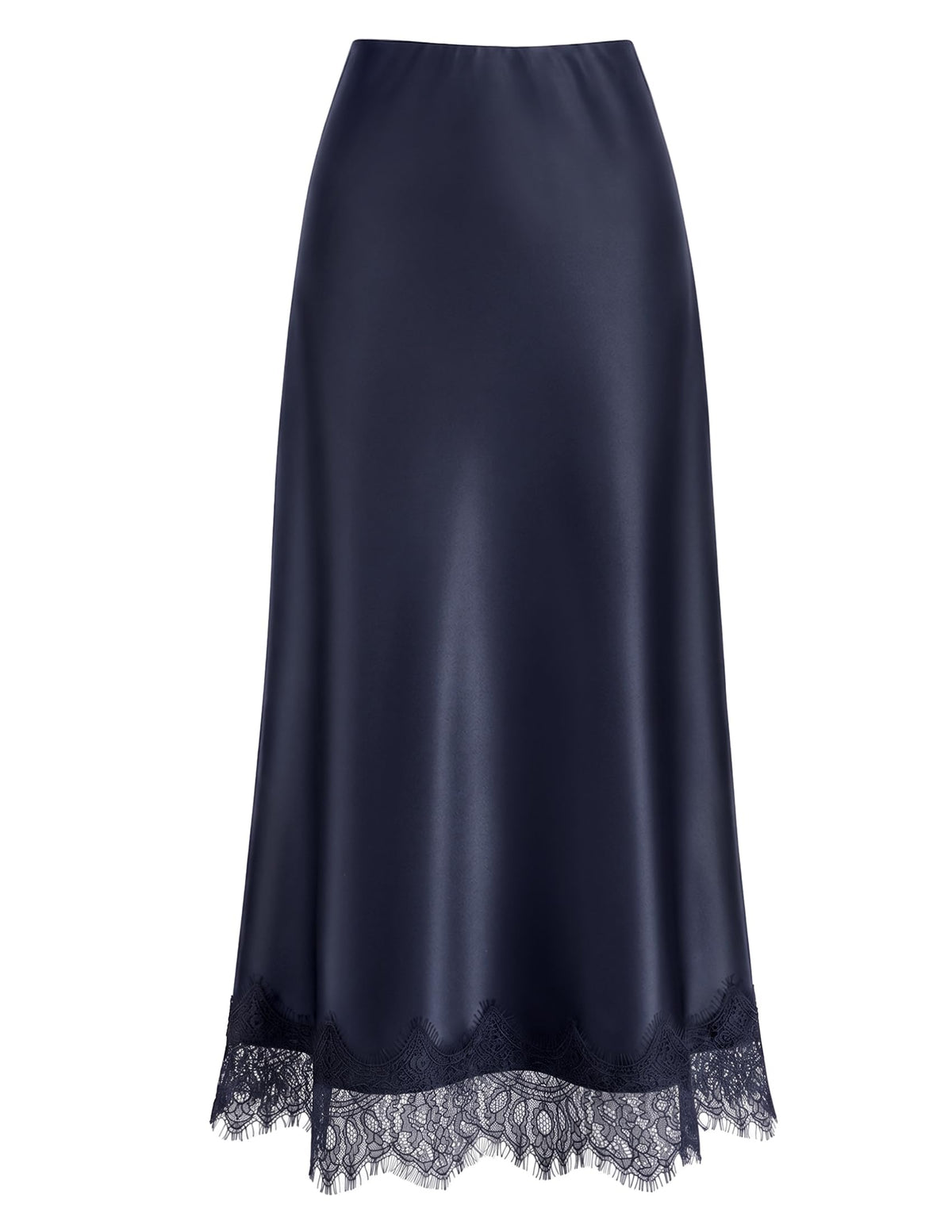 ZESICA Women's Lace Satin Maxi Skirts Fall 2026 Business Casual Long Skirt