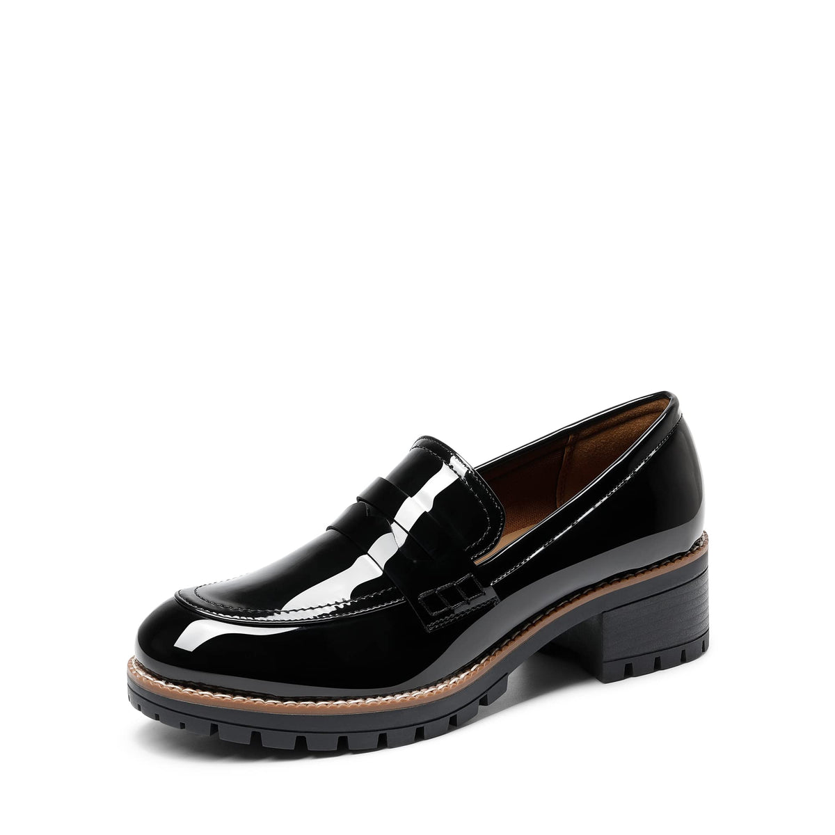 DREAM PAIRS Women's Penny Chunky Loafers Work Shoes