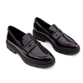 JENN ARDOR Women's Chunky Loafers Slip On Lug Sole Penny Loafer Comfort Casual Round Toe Mid Heels Platform Work Shoes