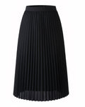 Shestellar Pleated Midi Skirt for Women Outfits Chiffon A-Line