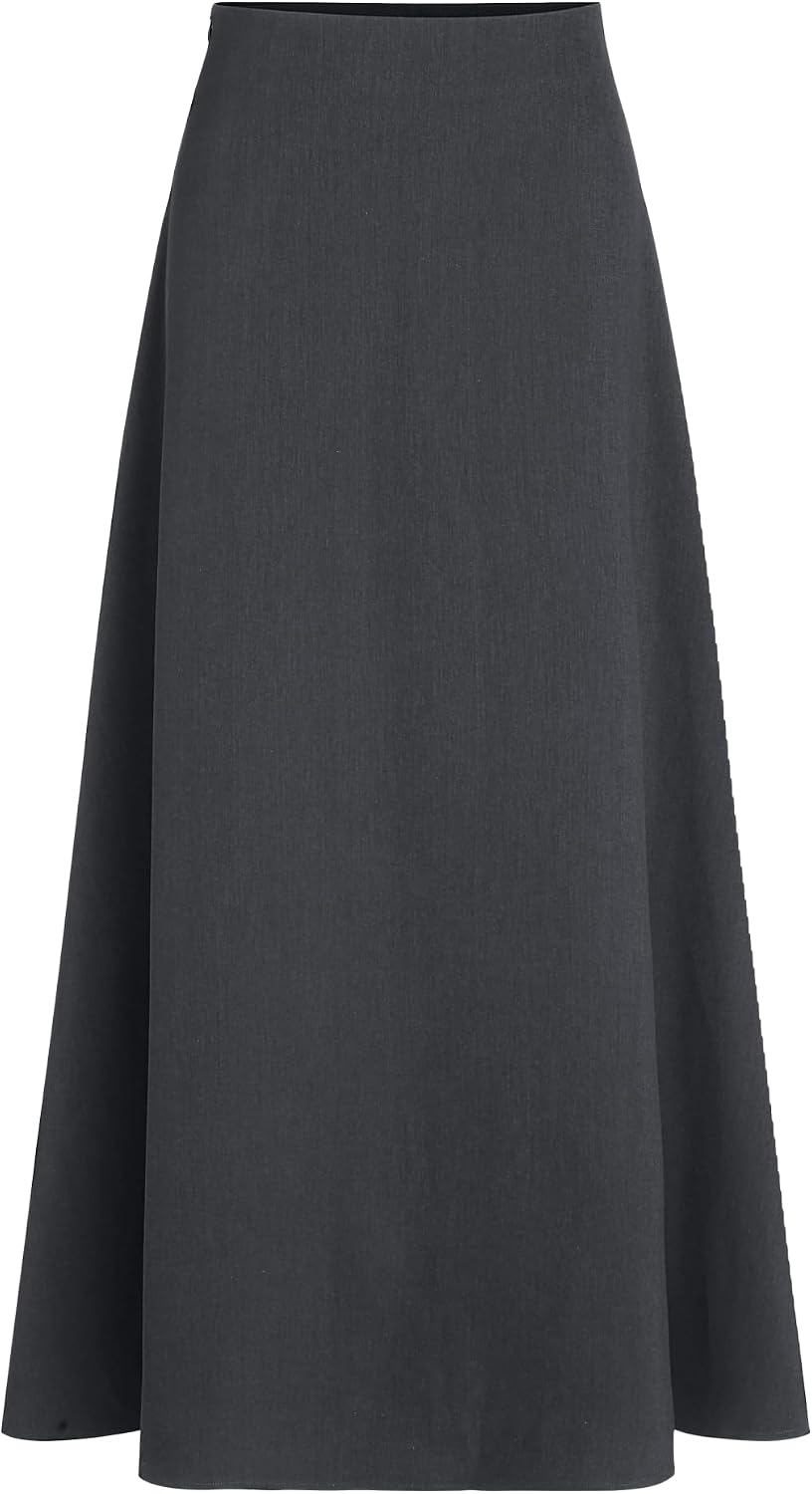 CIDER Womens High Waist Pleated Maxi Skirt