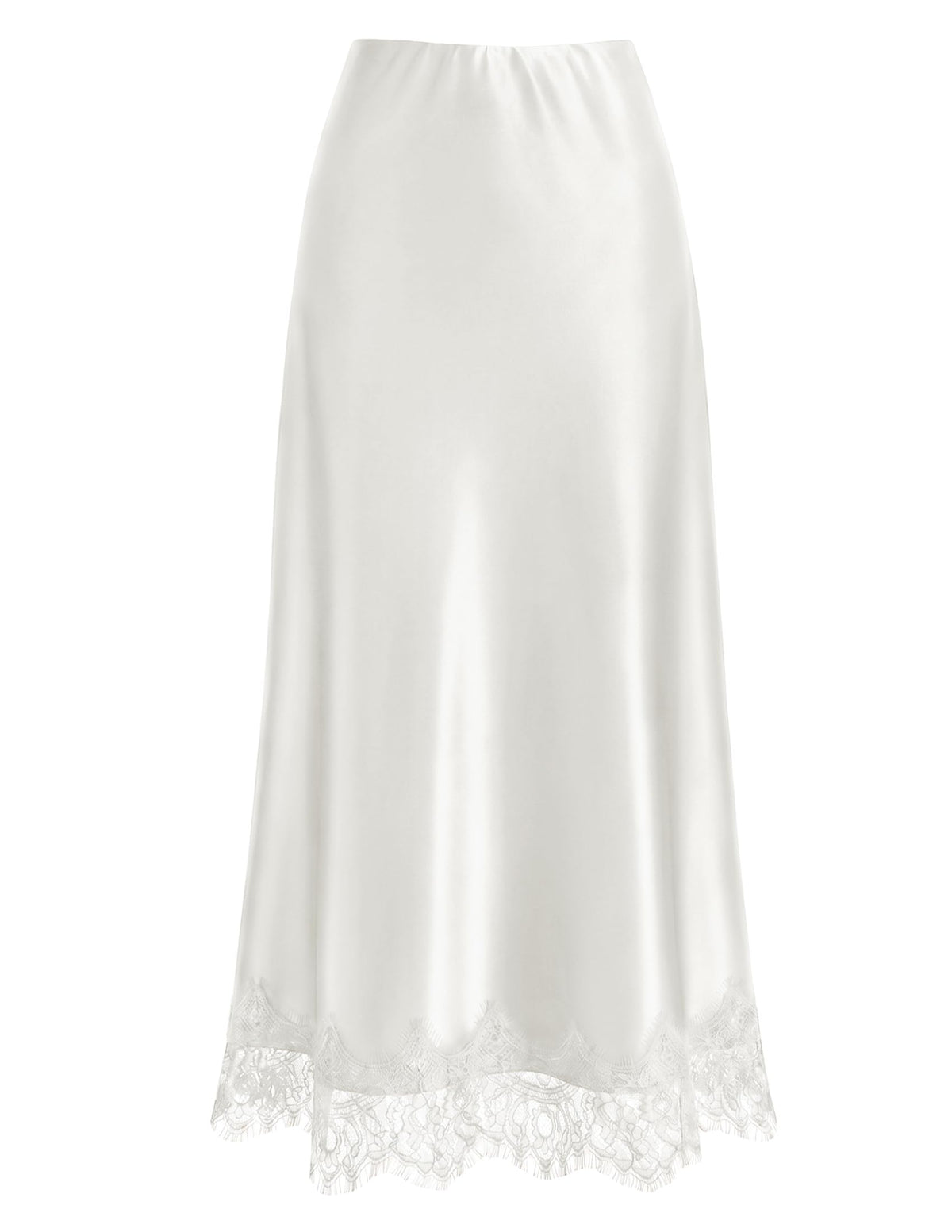 ZESICA Women's Lace Satin Maxi Skirts Fall 2026 Business Casual Long Skirt