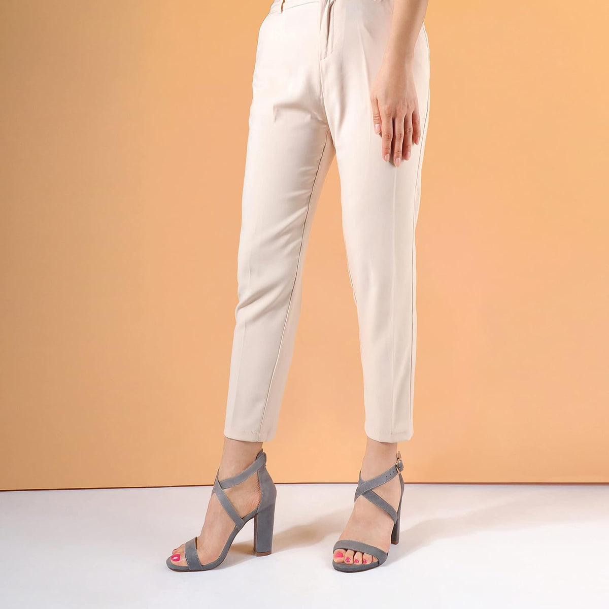 IDIFU IN4 Strappy Heels Chunky High Open Toe Ankle Strap Heeled Sandals