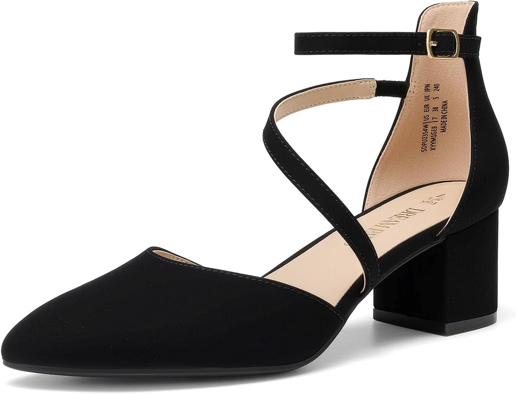 DREAM PAIRS Women's Dress Shoes Block Heels Pumps