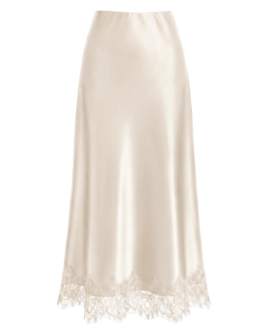 ZESICA Women's Lace Satin Maxi Skirts Fall 2026 Business Casual Long Skirt