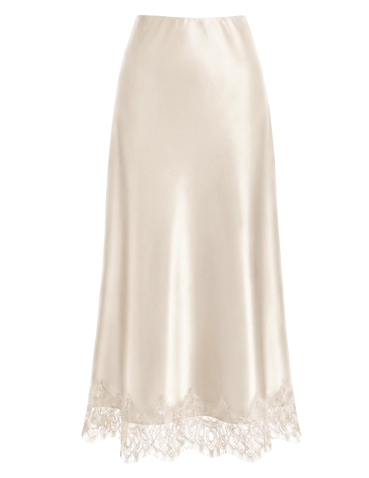 ZESICA Women's Lace Satin Maxi Skirts Fall 2026 Business Casual Long Skirt