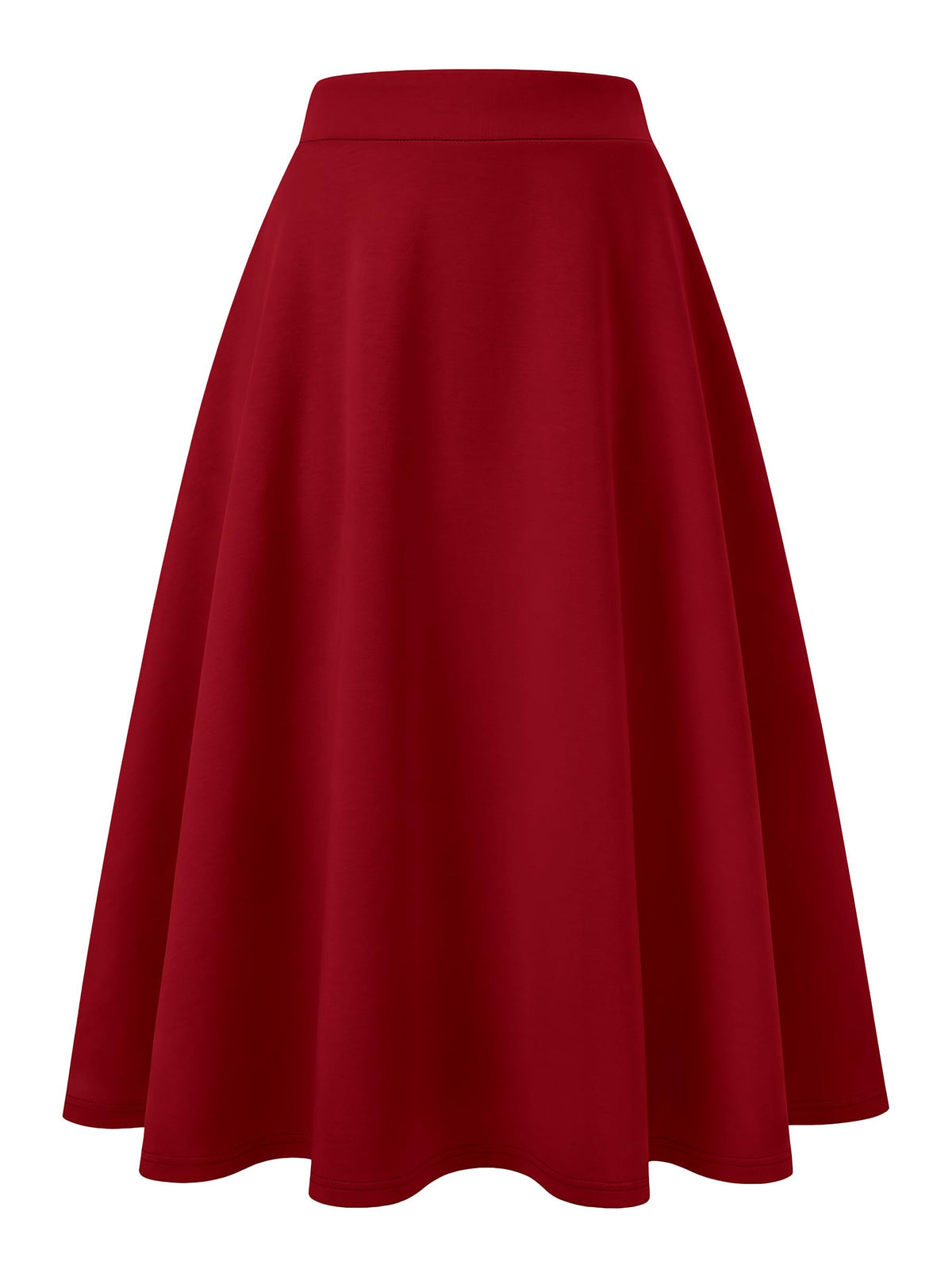 ANRABESS Women's A-Line Elastic High Waist Midi Skirts