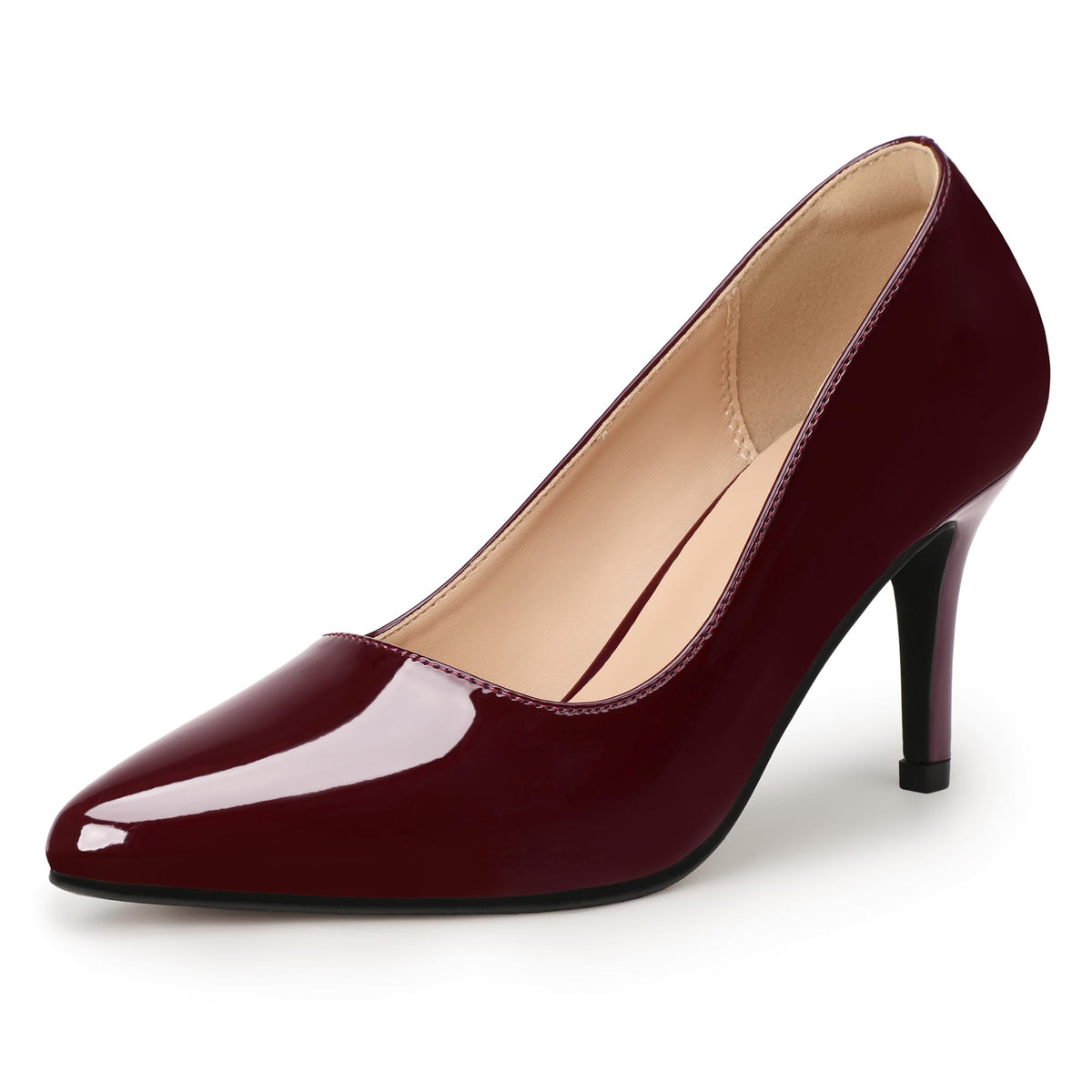 IDIFU High Closed Toe Heels Women's Pumps Pointed Stiletto Dress Shoes