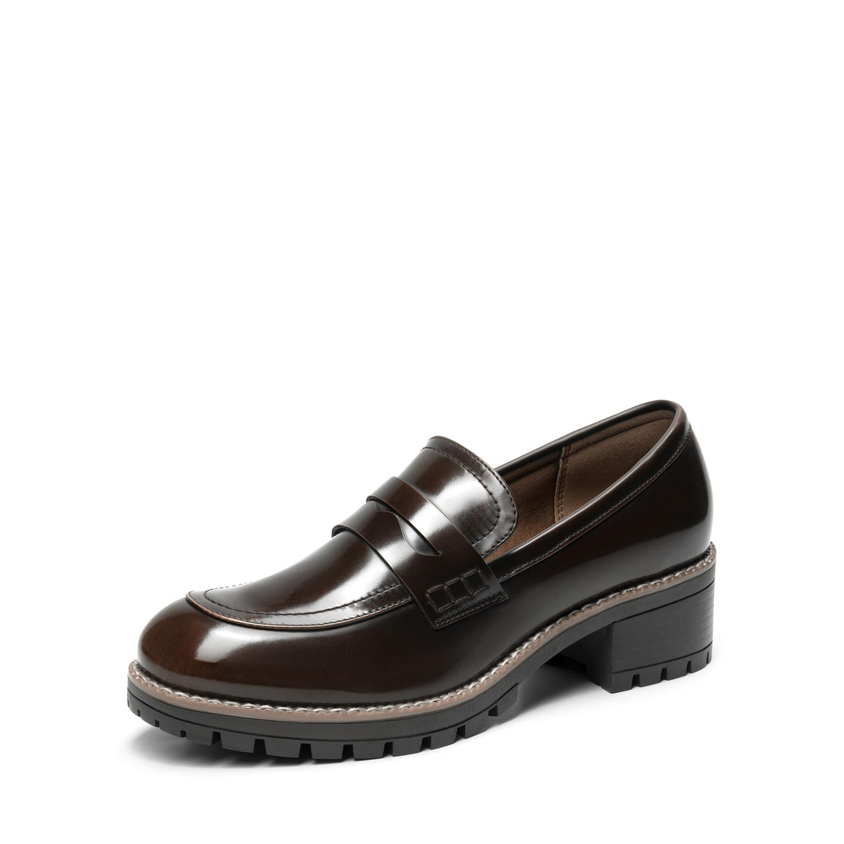 DREAM PAIRS Women's Penny Chunky Loafers Work Shoes