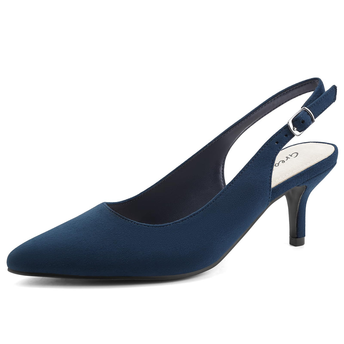 Greatonu Women's Kitten Heels Pointed Toe Slingback Dress Pumps Shoes