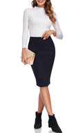 ODCOCD Women's Faux Suede Pencil Skirt