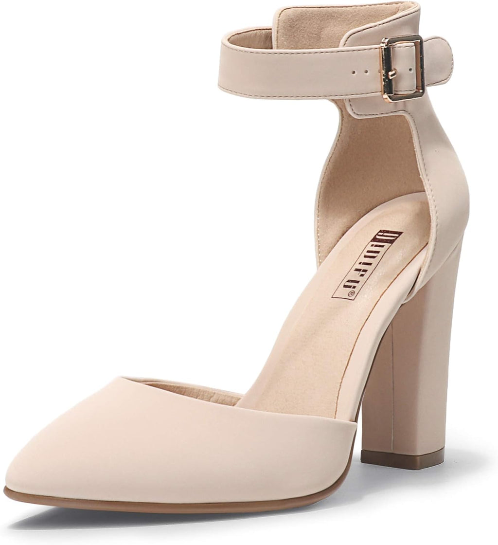 IDIFU Women's Closed Toe High Heels Pumps Pointed Toe Dress Shoes