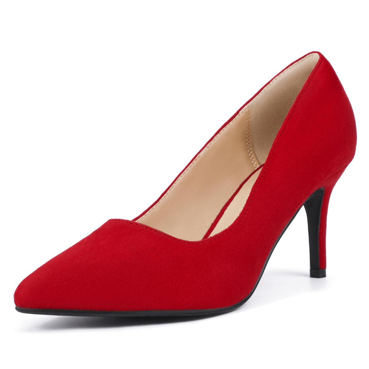 IDIFU High Closed Toe Heels Women's Pumps Pointed Stiletto Dress Shoes