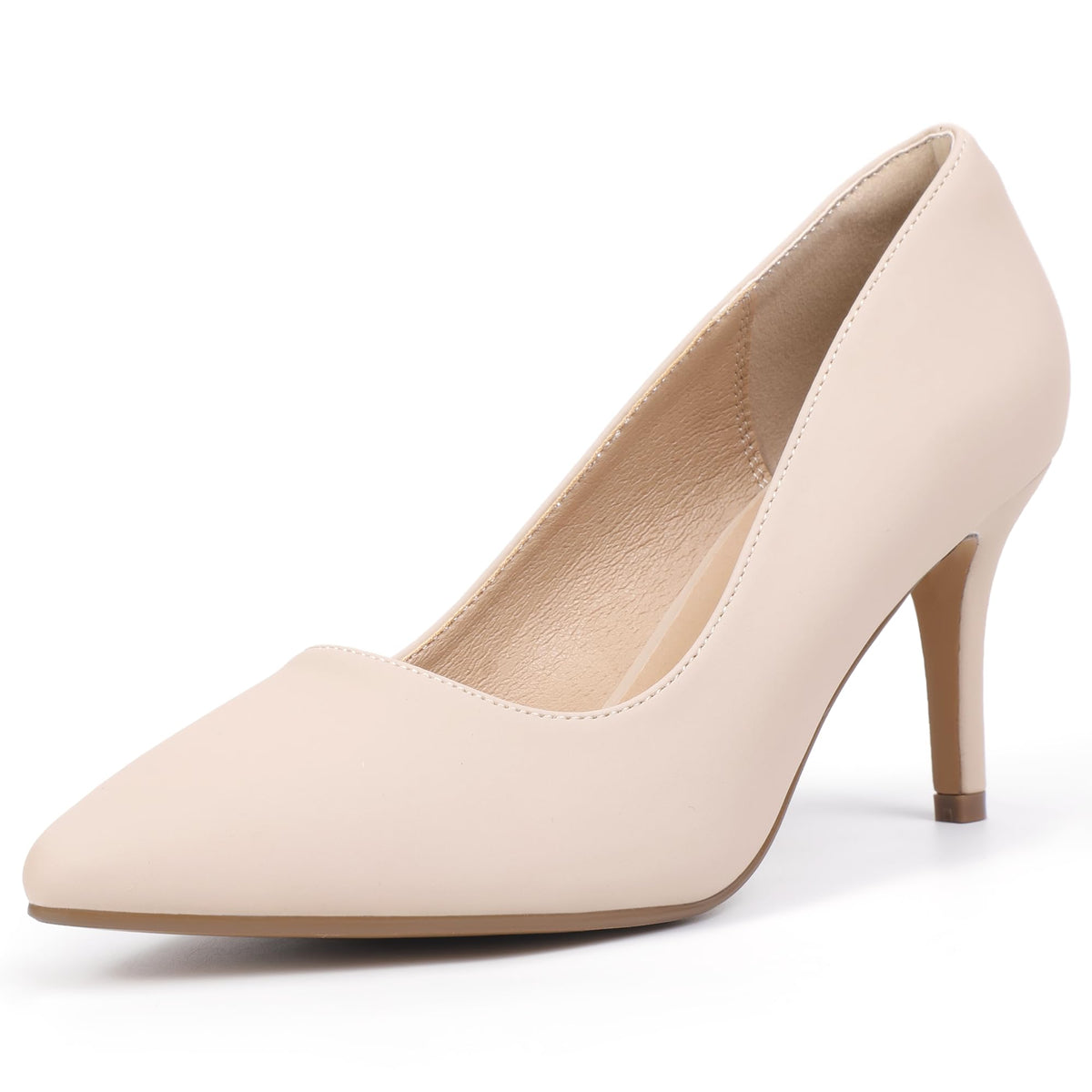 IDIFU High Closed Toe Heels Women's Pumps Pointed Stiletto Dress Shoes