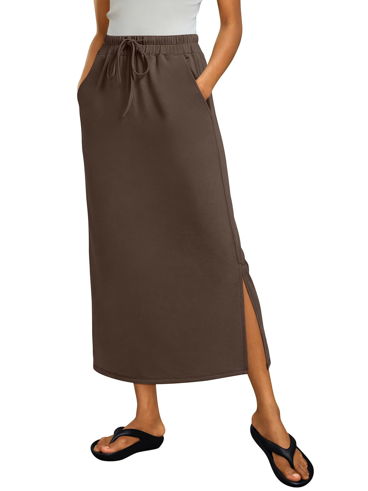 ANRABESS Air Layer Fabric Maxi Skirts for Women
