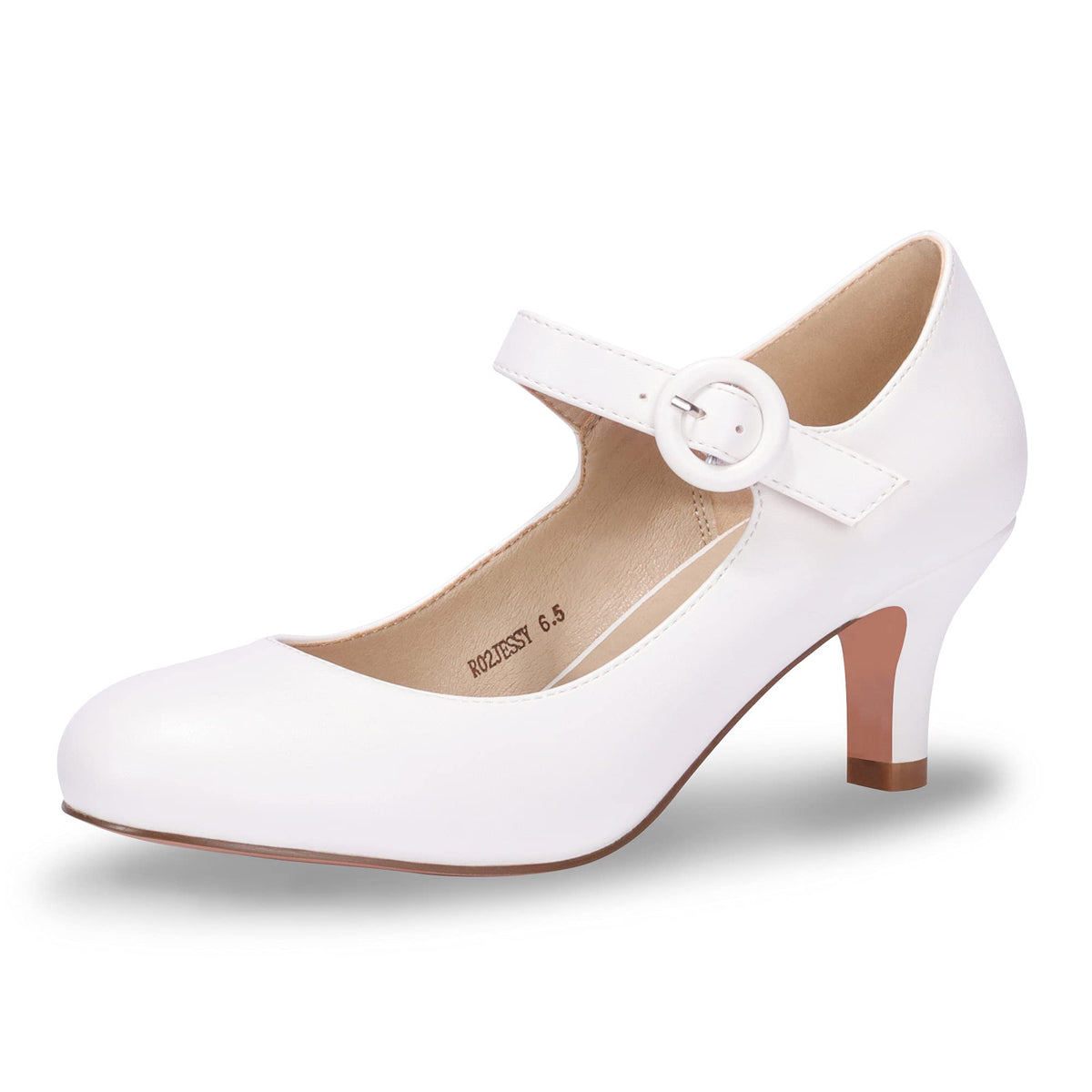 IDIFU Women's Mary Jane Dress Shoes Low Kitten Heels Pumps