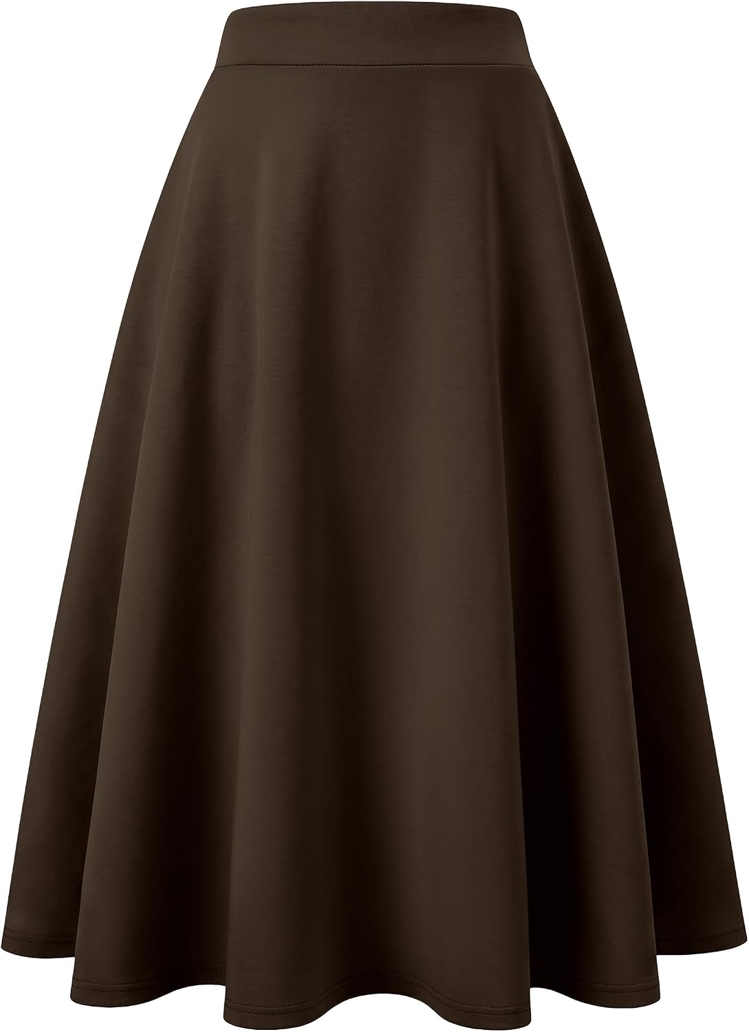 ANRABESS Women's A-Line Elastic High Waist Midi Skirts