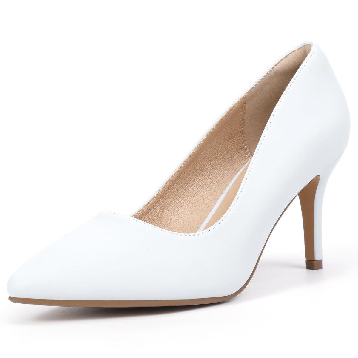 IDIFU High Closed Toe Heels Women's Pumps Pointed Stiletto Dress Shoes