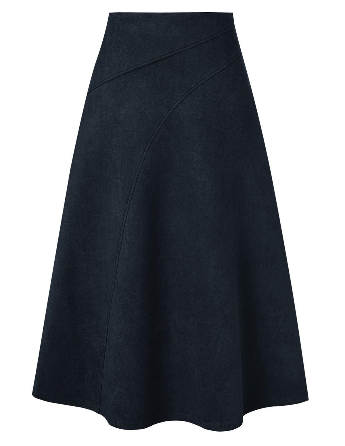 2026 Women's Suede Skirts, High Waist A-Line Skirt, Fall Winter Midi Skirt