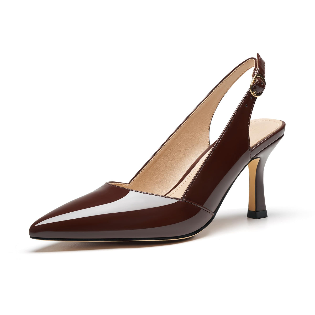VICKI·VICKI Slingback Kitten Heels for Women Pointed Closed Toe Heels Dressy Pumps Shoes for Wedding Office Party