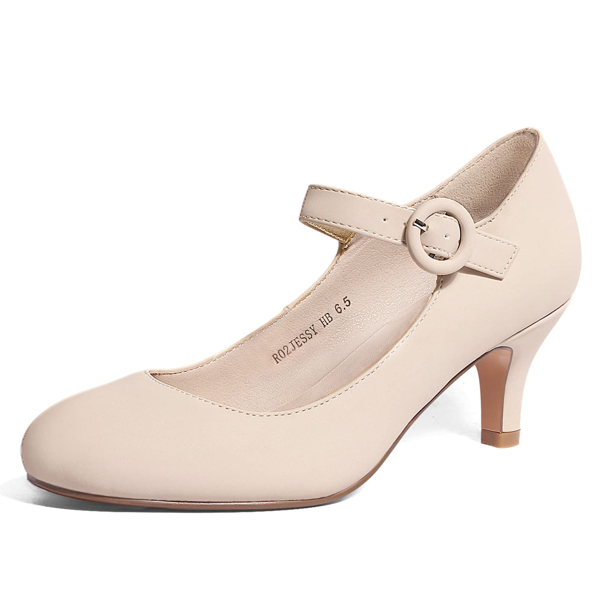 IDIFU Women's Mary Jane Dress Shoes Low Kitten Heels Pumps